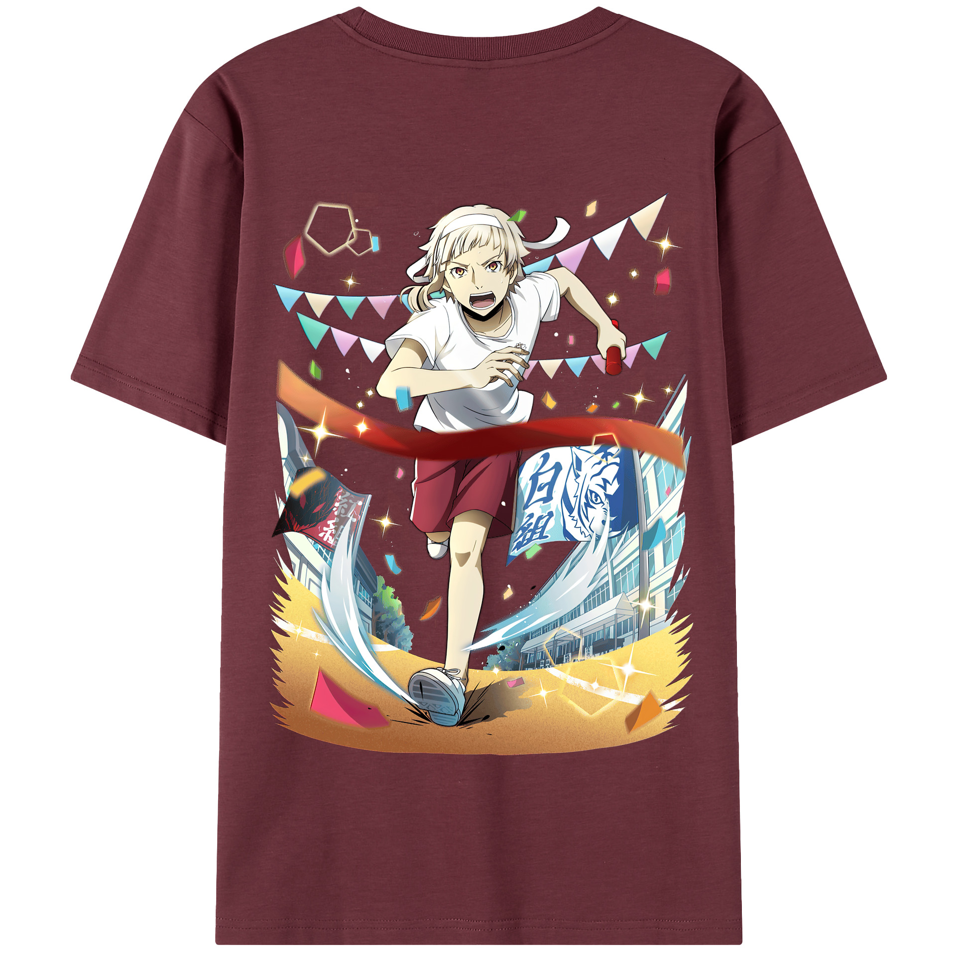 （画像用） 文豪ストレイドッグス Bungo Stray Dogs 綿100％半袖Tシャツ（背面プリント）